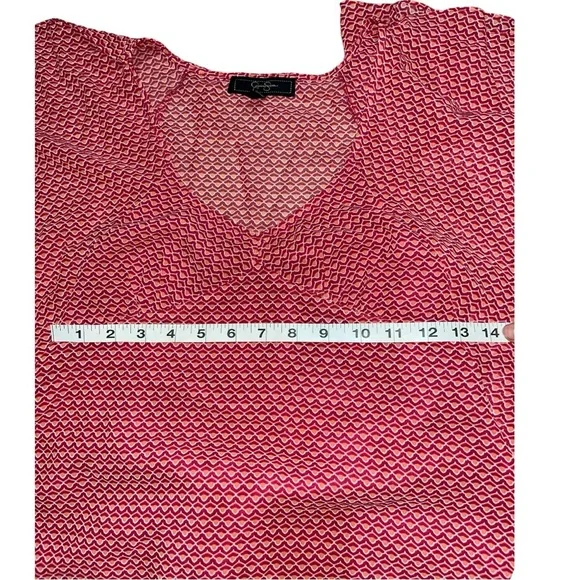 Women's Jessica Simspon Pink/Orange Abstract Sleeveless Top - XS - Picture 10 of 11